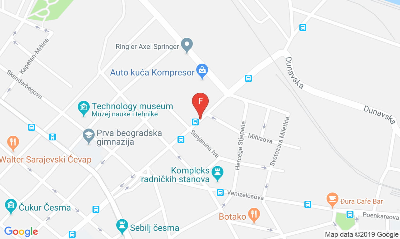 Mapa Svet Enterijera, Adresa Žorža Klemansoa 14, Lokacija Beograd