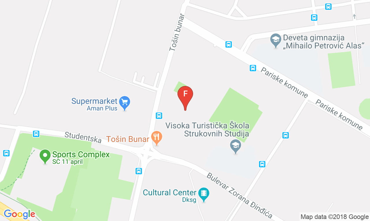 Mapa Kuhinje Lukić, Adresa Bulevar Zorana Djindjica 166, Lokacija