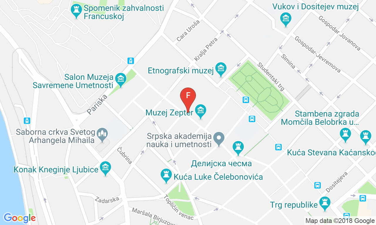 Kontakt, Mapa Restoran Kolarac, Adresa Kneza Mihaila 46, Lokacija