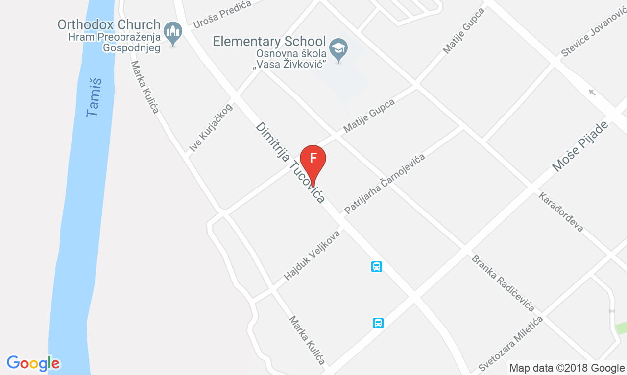 Mapa Rolospas građevinski materijali, Adresa Dimitrija Tucovića 119