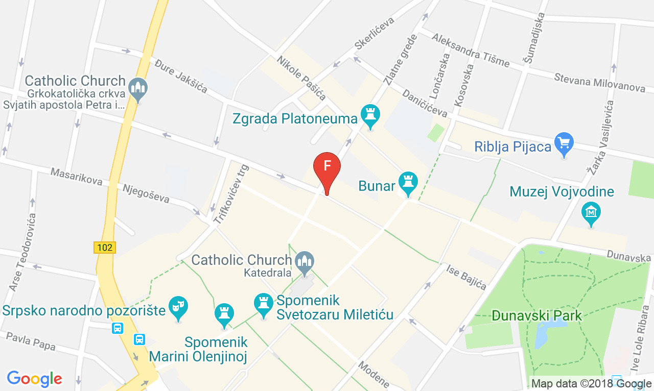 Mapa Pepper Pizza Bar, Adresa Svetozara Miletića 17, Lokacija Novi Sad