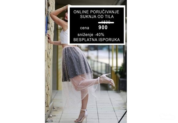 Providna bebi roze suknja od tila sa biserima - online poručivanje, besplatna isporuka za celu Srbiju!