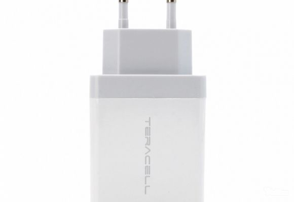 Kućni punjač Teracell Evolution TC-03 QC3.0 2.4A sa Type C kablom beli! HIT cena!