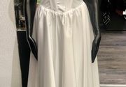 Bela korset haljina od satena, bretele se mogu prilagoditi (broj 38) - HIT cena!
