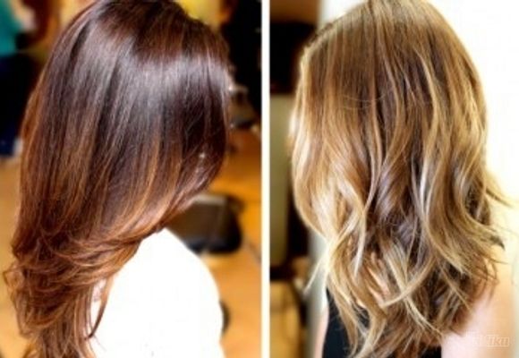 Ombre ili sombre + feniranje kose + pakovanje kose za sve dužine kose