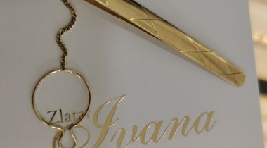 Šnala za kravatu od žutog zlata 14k