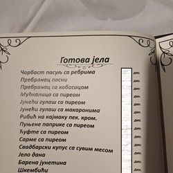 Prebranac sa kobasicom + kupus + hleb + 2 pića po izboru (kafa, sokovi, pivo)