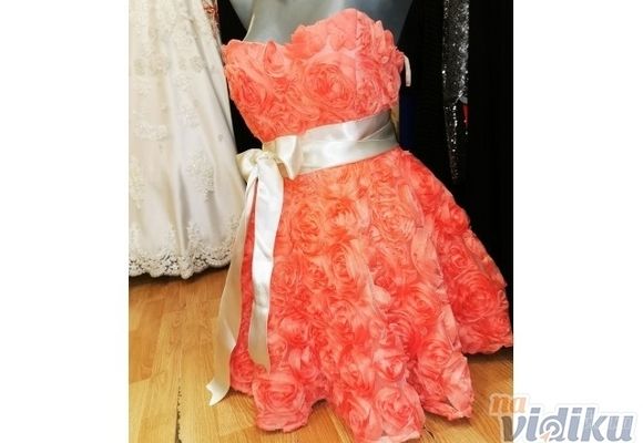 Haljina Ruža - Cvetna haljina sa mašnom