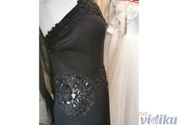 Sirena haljina sa šlicem i otvorenim leđima, elastin i čipka