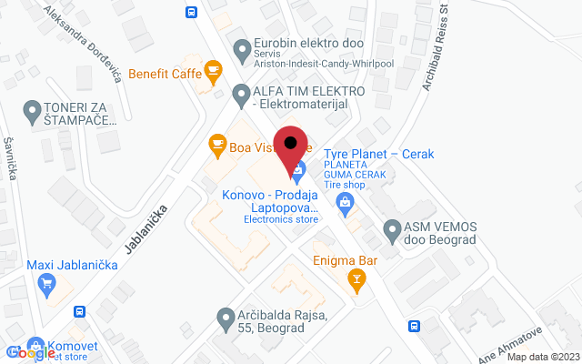 Mapa lokacije firme Knjigovodstvena agencija Mari-Mar