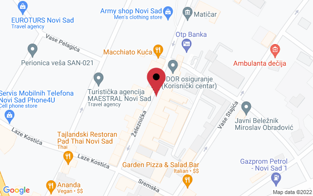 Mapa lokacije firme Laser centar Divine Beauty Studio