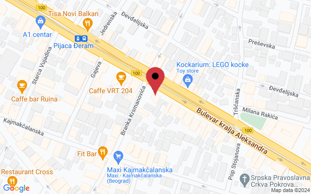 Mapa lokacije firme Fides Računovodstvo