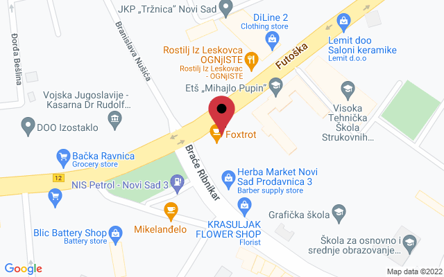 Mapa lokacije firme Picerija Ragazza fast food