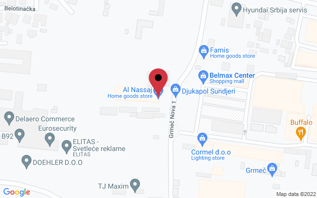 Mapa lokacije firme Al Nassaj tekstil