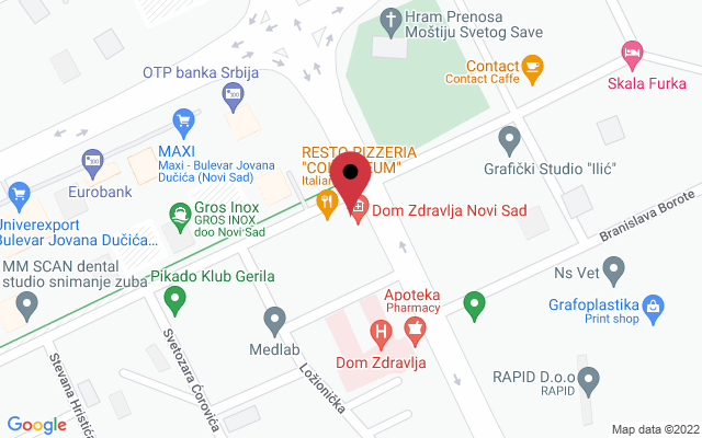 Mapa lokacije firme Berta B pet shop