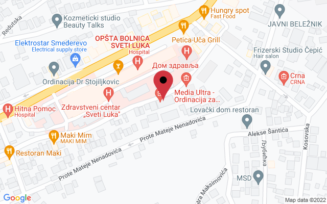 Mapa lokacije firme Dental centar Stanković