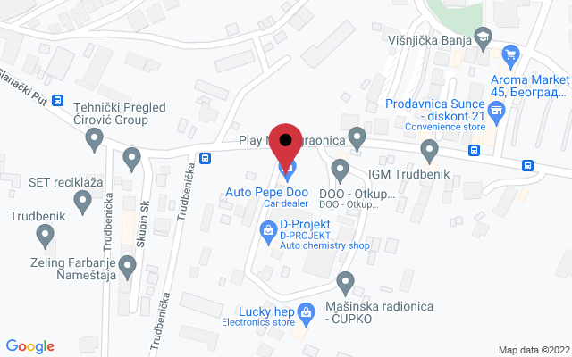 Mapa lokacije firme Restoran - Gladovic 014