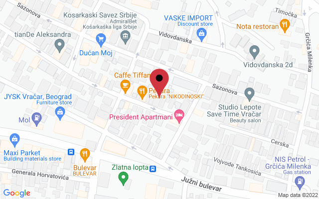 Mapa lokacije firme Glamour Aesthetic