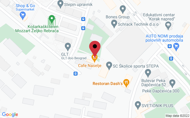 Mapa lokacije firme YoPet - salon za šišanje pasa