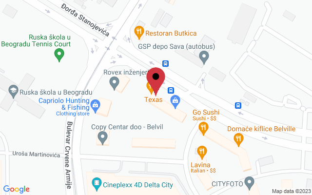 Mapa lokacije firme Pulmo Centar lekarska ordinacija