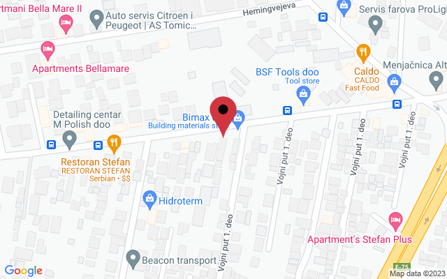 Mapa lokacije firme Agencija za knjigovodstvo Škorpion