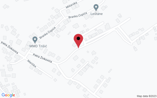 Mapa lokacije firme Enterijer Lavrnja adaptacija stana
