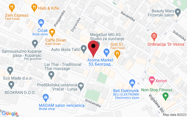Mapa lokacije firme Hedonist space