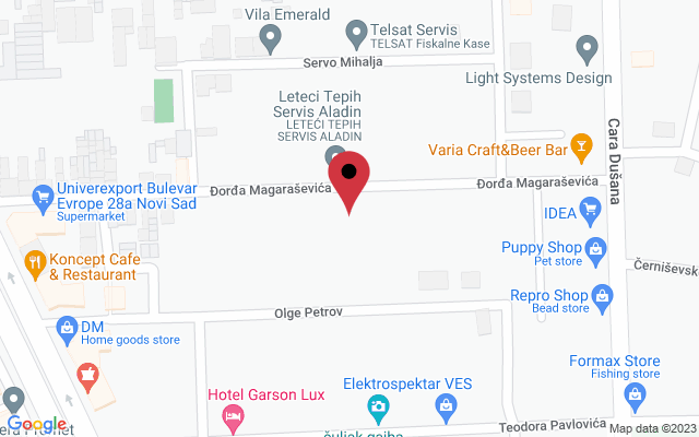 Mapa lokacije firme Domaća čarolija ketering