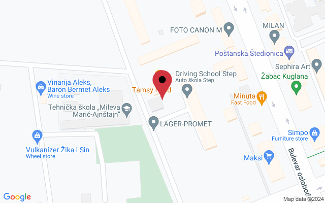 Mapa lokacije firme AR Staklo ograde i kapije