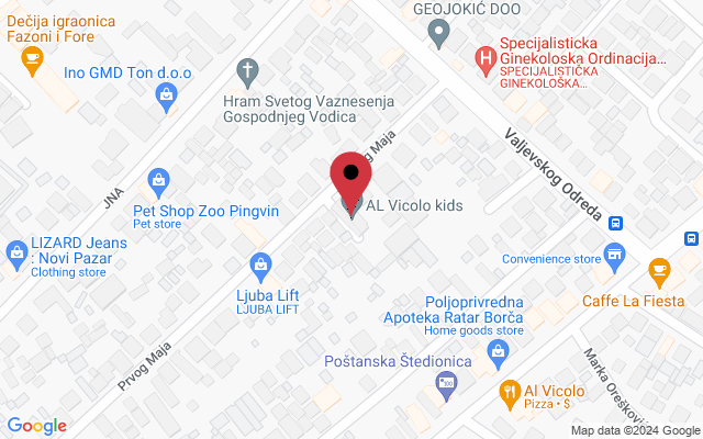 Mapa lokacije firme Al Vicolo Kids igraonica
