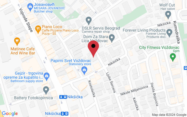 Mapa lokacije firme Vesela družina - čuvanje dece