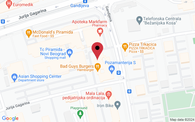 Mapa lokacije firme Vesta Casa ručna izrada i online prodaja kućnog tekstila i tekstila za bebe