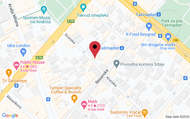Mapa lokacije firme Medical Time Hospital plastična i estetska hirurgija