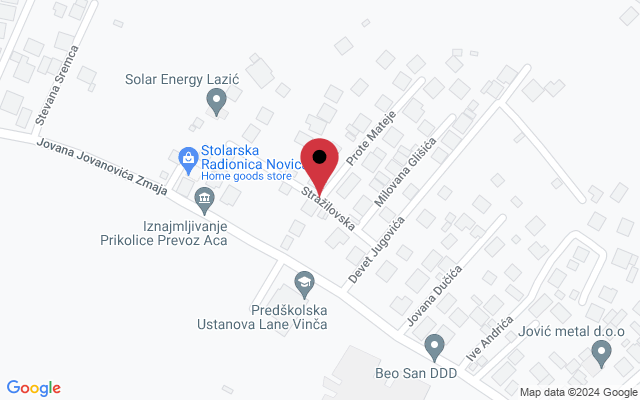 Mapa lokacije firme Šilja Professional oprema za dečije igraonice