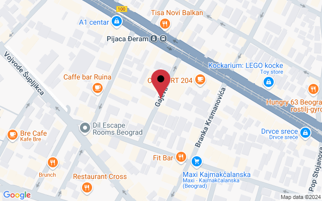 Mapa lokacije firme Knjigovođa - Sector 6