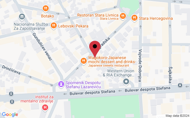 Mapa lokacije firme Alexandria Brow & Beauty Lounge - Studio za profesionalno šminkanje i trajnu šminku