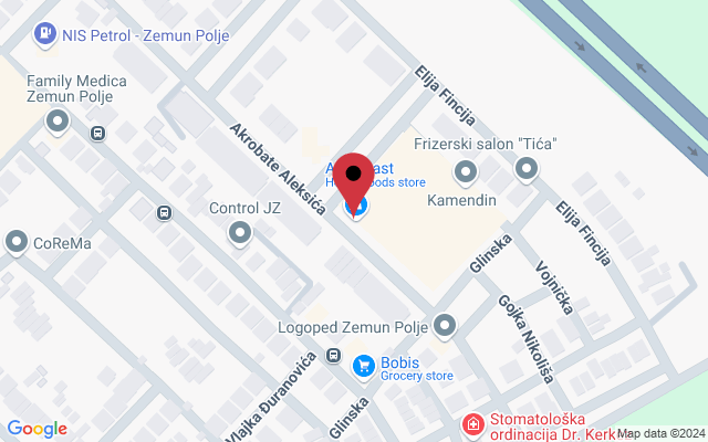 Mapa lokacije firme Salus Trans odvoz šuta i kontejneri za šut