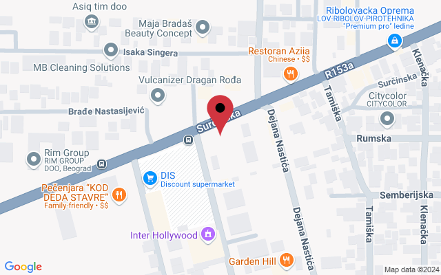 Mapa lokacije firme Rent a car MobiDrive Rental