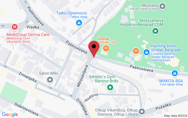 Mapa lokacije firme BB Car Wash auto perionica