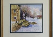 Bojan Stricevic - Akvarel slika Drva za zimu - Galerija Spanac