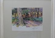 Mihail Kulacic - Akvarel slika Dvoriste - Galerija Spanac