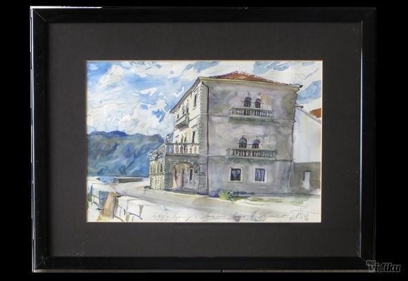 Mihail Kulacic - Akvarel slika Muzej u Perastu - Galerija Spanac