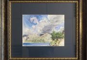 Mihail Kulacic - Akvarel slika Obala sa planinama - Galerija Spanac
