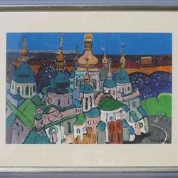 Milutin Petković Svirčev - Akvarel slika Kremlj - Galerija Španac