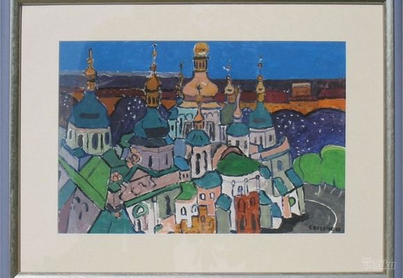 Milutin Petković Svirčev - Akvarel slika Kremlj - Galerija Španac