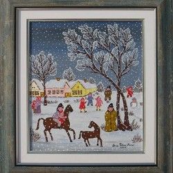 Desa Petrov Morar - Prodaja slike Zimske igre - Galerija Španac