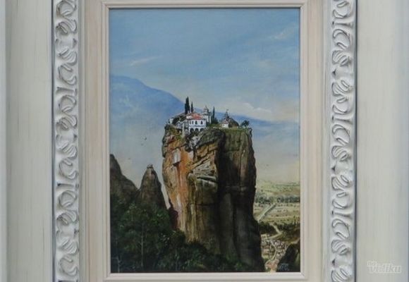 Branislav Bane Stefanović - Ulje na platnu Pogled sa Meteora - Galerija Španac