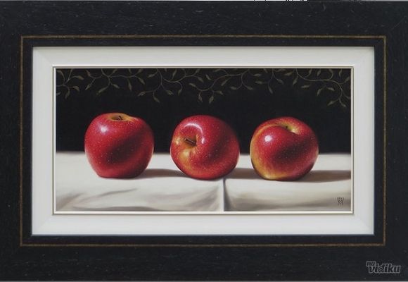 Milan Vasiljević - Ulje na platnu Tri jabuke - Galerija Španac