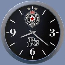 Reklamni zidni sat Partizan