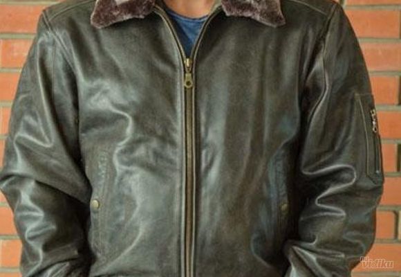 Pilotska braon vintage jakna